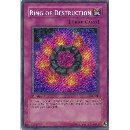 YuGiOh Pharaonic Guardian Secret Rare Ring of Destruction PGD-000