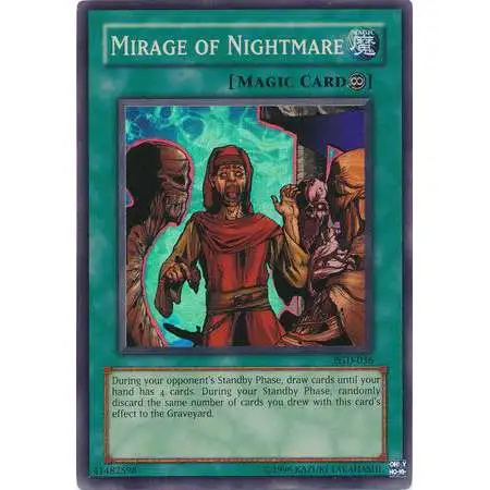 YuGiOh Pharaonic Guardian Super Rare Mirage of Nightmare PGD-036