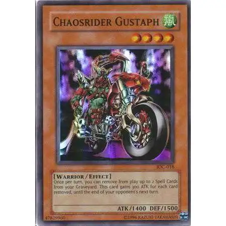 YuGiOh Trading Card Game Invasion of Chaos Super Rare Chaosrider Gustaph IOC-018