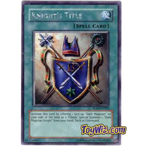 YuGiOh Reshef of Destruction Secret Rare Knight's Title ROD-EN002