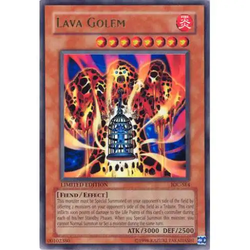 YuGiOh Trading Card Game Invasion of Chaos Ultra Rare Lava Golem IOC-SE4