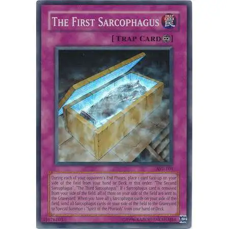 YuGiOh Ancient Sanctuary Super Rare The First Sarcophagus AST-101