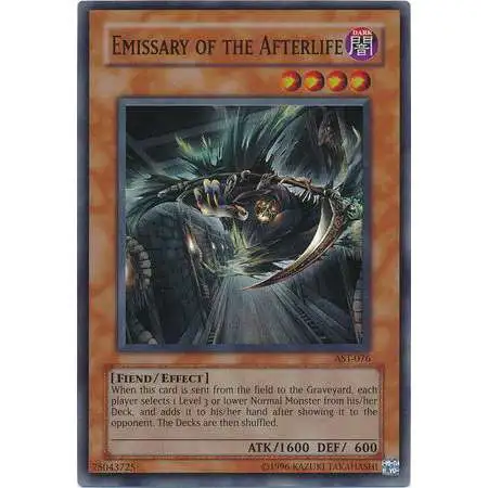 YuGiOh Ancient Sanctuary Super Rare Emissary of the Afterlife AST-076
