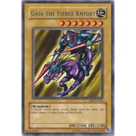 YuGiOh Dark Beginning 1 Rare Gaia The Fierce Knight DB1-EN103