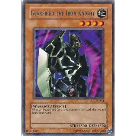 YuGiOh Dark Beginning 1 Rare Gearfried the Iron Knight DB1-EN204