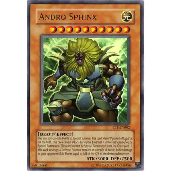 YuGiOh Movie Exclusive Ultra Rare Andro Sphinx Exclusive EP1-EN002