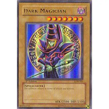 YuGiOh Legend of Blue Eyes White Dragon Ultra Rare Dark Magician LOB-005 [Damaged]