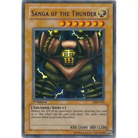 YuGiOh Metal Raiders Super Rare Sanga of the Thunder MRD-025