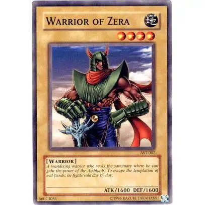YuGiOh Ancient Sanctuary Common Warrior of Zera AST-002