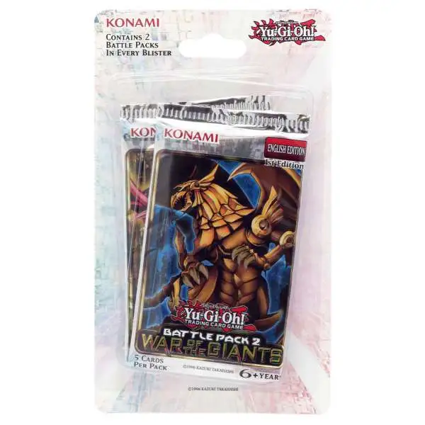 YuGiOh Battle Pack 2 War of the Giants (1st Edition) BLISTER Booster 2-Pack [2 Packs!]