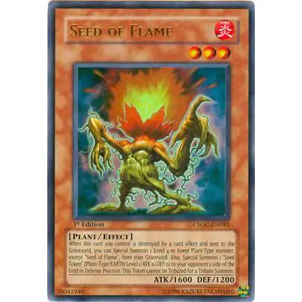 YuGiOh Crossroads of Chaos Ultra Rare Seed of Flame CSOC-EN081