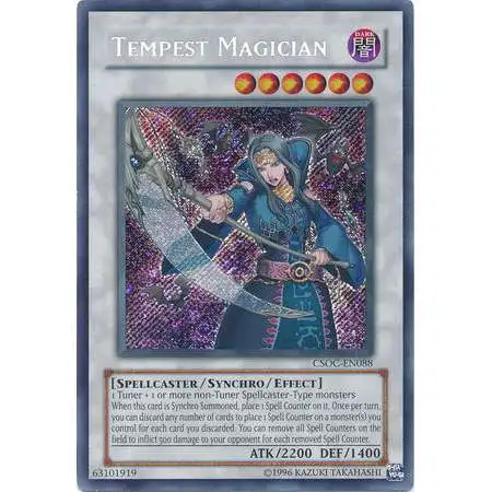 YuGiOh Crossroads of Chaos Secret Rare Tempest Magician CSOC-EN088