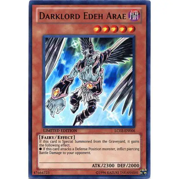 YuGiOh GX Trading Card Game Legendary Collection 2 Ultra Rare Darklord Edeh Arae LC02-EN006