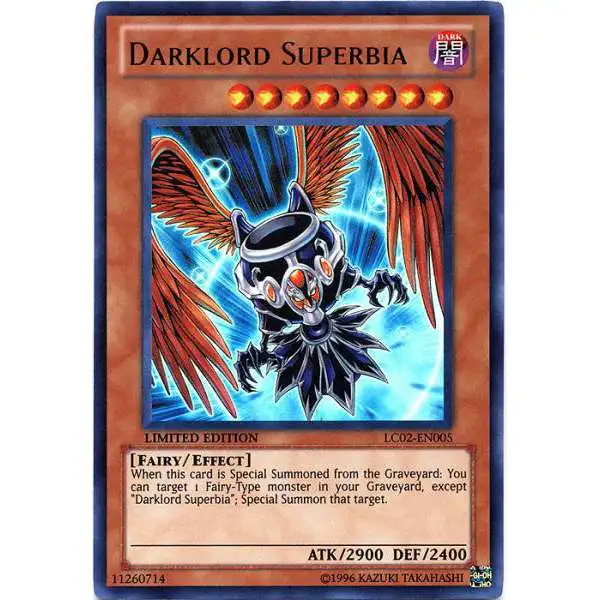 YuGiOh GX Trading Card Game Legendary Collection 2 Ultra Rare Darklord Superbia LC02-EN005