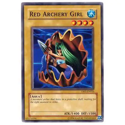 YuGiOh Dark Beginning 1 Common Red Archery Girl DB1-EN016