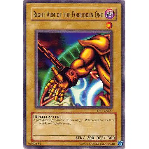 YuGiOh Dark Beginning 1 Common Right Arm of the Forbidden One DB1-EN137