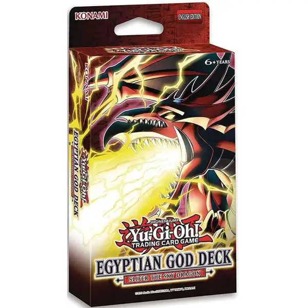 YuGiOh Trading Card Game Slifer, The Sky Dragon (UNLIMITED) Egyptian God Deck 2023 [40 Cards]