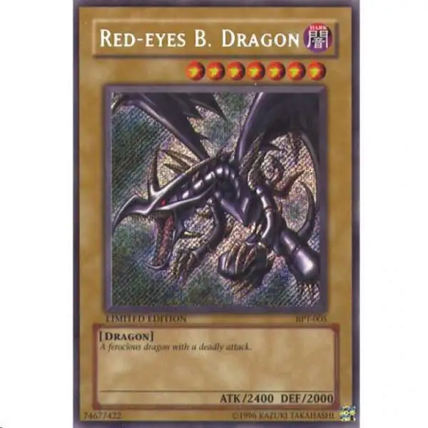 YuGiOh 2002 Collector Tin Secret Rare Red-Eyes Black Dragon BPT-005 [LP]