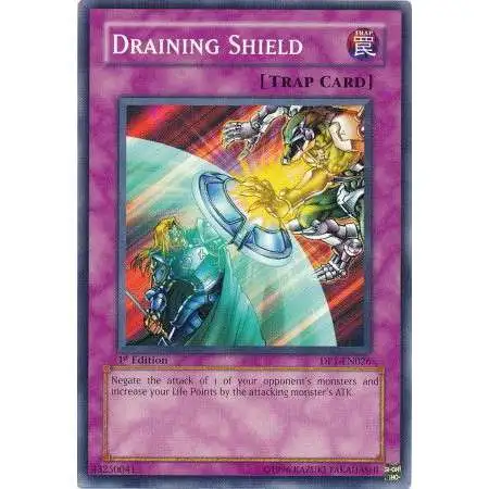 YuGiOh GX Trading Card Game Duelist Pack Jaden Yuki Common Draining Shield DP1-EN026