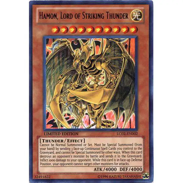 YuGiOh Trading Card Game Legendary Collection 2 Ultra Rare Hamon, Lord of Striking Thunder LC02-EN002