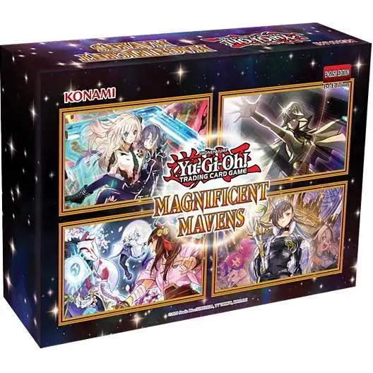 YuGiOh 2022 Holiday Magnificent Mavens Collector's Set MINI Box [4 Booster Packs, 70 Card Sleeves & More]