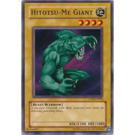 YuGiOh Legend of Blue Eyes White Dragon Common Hitotsu-Me Giant LOB-002