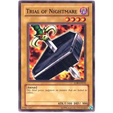 YuGiOh Legend of Blue Eyes White Dragon Common Trial of Nightmare LOB-012