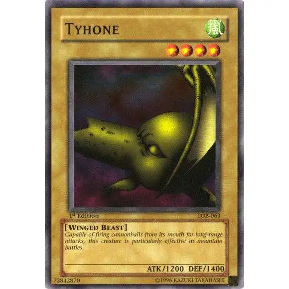 YuGiOh Legend of Blue Eyes White Dragon Common Tyhone LOB-063