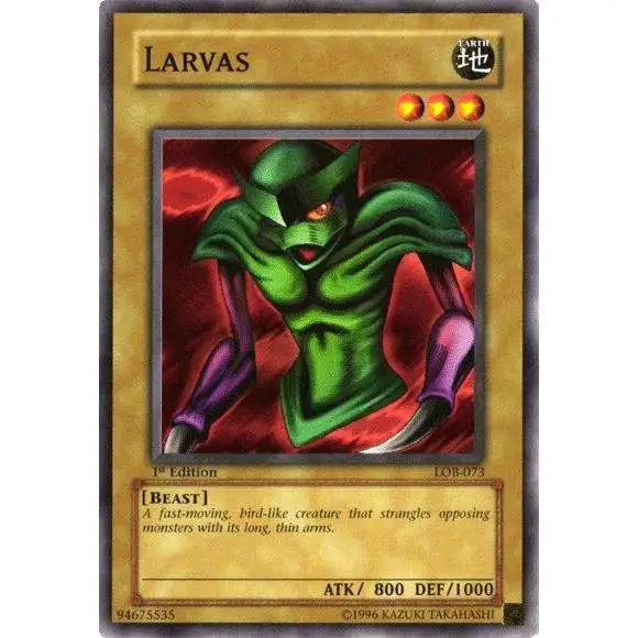 YuGiOh Legend of Blue Eyes White Dragon Common Larvas LOB-073
