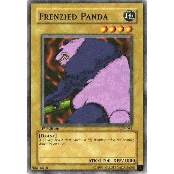 YuGiOh Legend of Blue Eyes White Dragon Common Frenzied Panda LOB-081