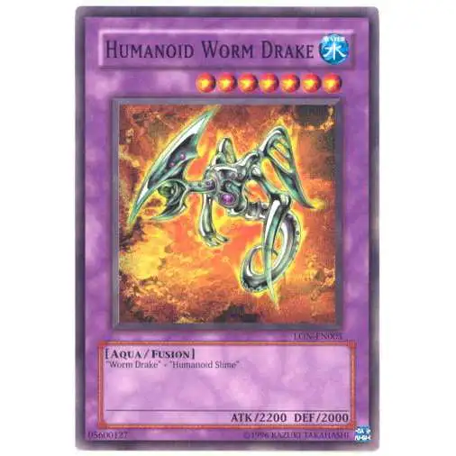 YuGiOh Labyrinth of Nightmare Common Humanoid Worm Drake LON-005