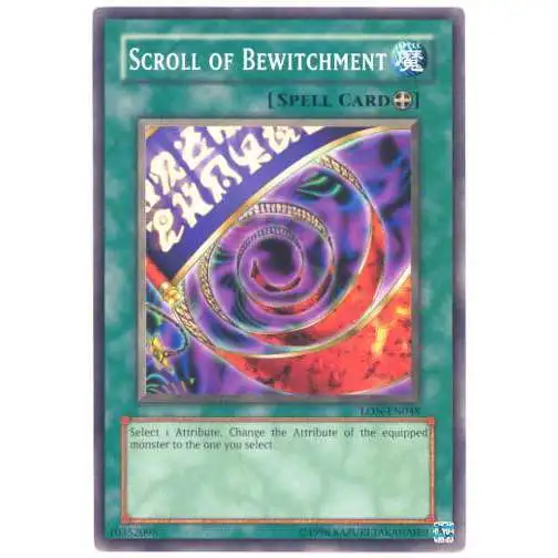 YuGiOh Labyrinth of Nightmare Common Scroll of Bewitchment LON-048