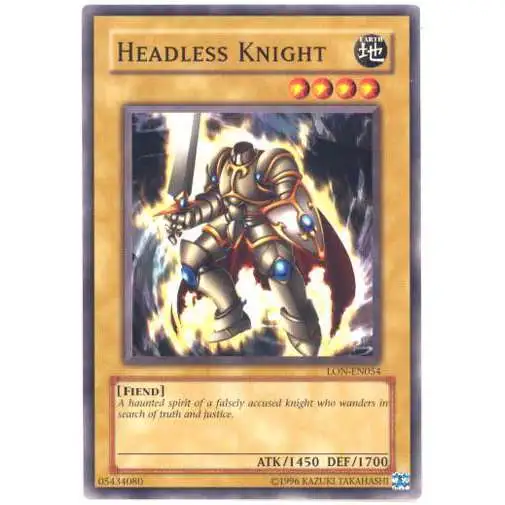 YuGiOh Labyrinth of Nightmare Common Headless Knight LON-054