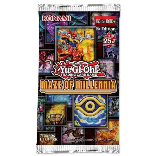 YuGiOh Trading Card Game Maze of Millennia Booster Pack [7 Cards, 25th Anniversary]