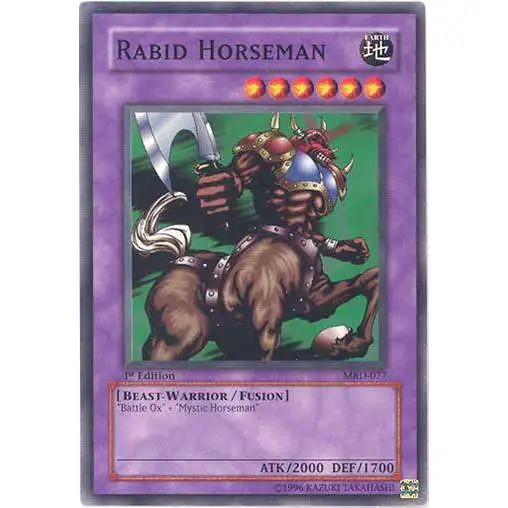 YuGiOh Metal Raiders Common Rabid Horseman MRD-077
