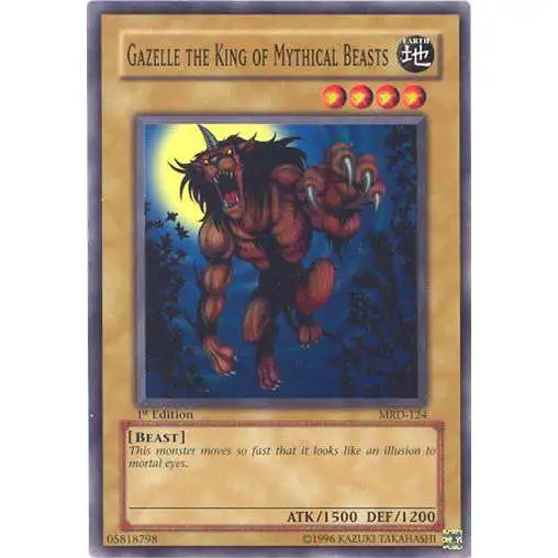 YuGiOh Metal Raiders Common Gazelle the King of Mythical Beasts MRD-124