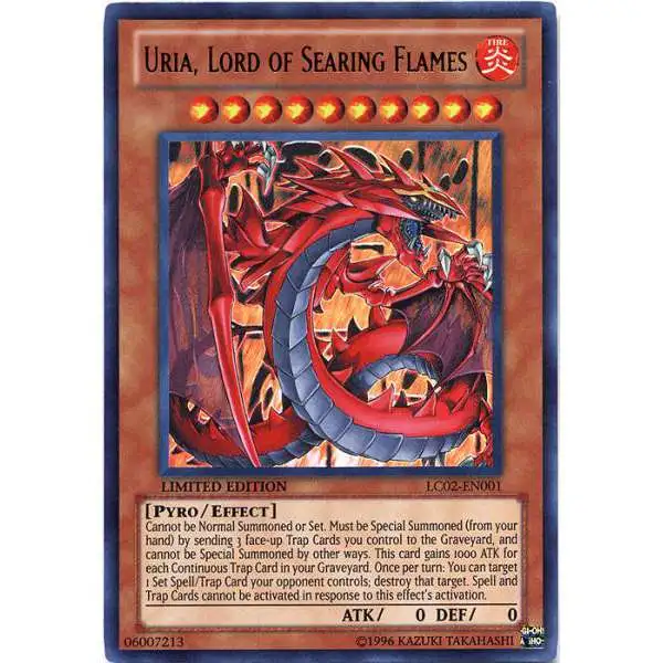 YuGiOh Trading Card Game Legendary Collection 2 Ultra Rare Uria, Lord of Searing Flames LC02-EN001