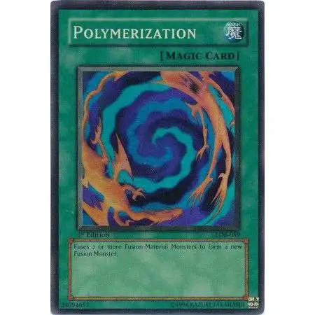 YuGiOh Legend of Blue Eyes White Dragon Super Rare Polymerization LOB-059 [1st Edition] [Lightly Played]