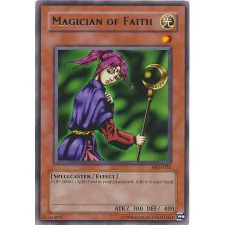 YuGiOh Metal Raiders Rare Magician of Faith MRD-036