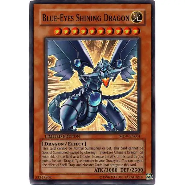 YuGiOh Movie Promo Cards Super Rare Blue-Eyes Shining Dragon MOV-EN001