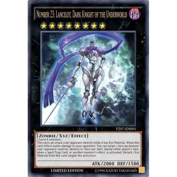 YuGiOh Shonen Jump Ultra Rare Number 23: Lancelot, Dark Knight of the Underworld YZ07-EN001