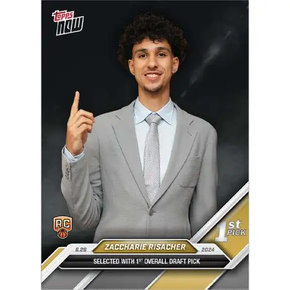 NBA Atlanta Hawks 2024 NOW Basketball Zaccharie Risacher D-1 [Rookie Card, 1st Overall Draft Pick]