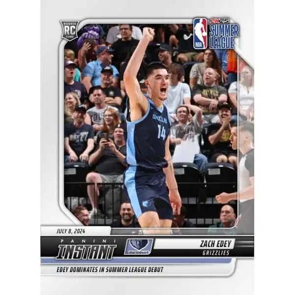 NBA Memphis Grizzlies 2024-25 Instant Summer League Basketball Zach Edey #4 [Rookie]