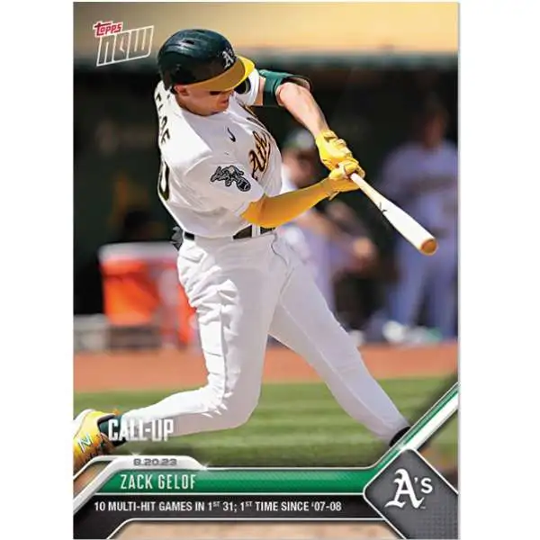 MLB Oakland A's 2023 NOW Baseball Zack Gelof Exclusive #739 [Rookie Card, 10 Multi-Hit Games in 1st 31, 1st Time Since '07-08]