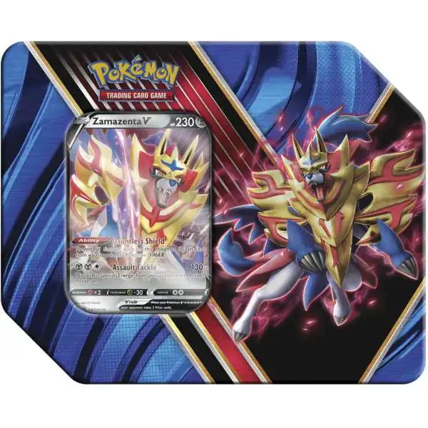 Pokemon Legends of Galar Zamazenta V Tin Set [5 Booster Packs & Promo Card]