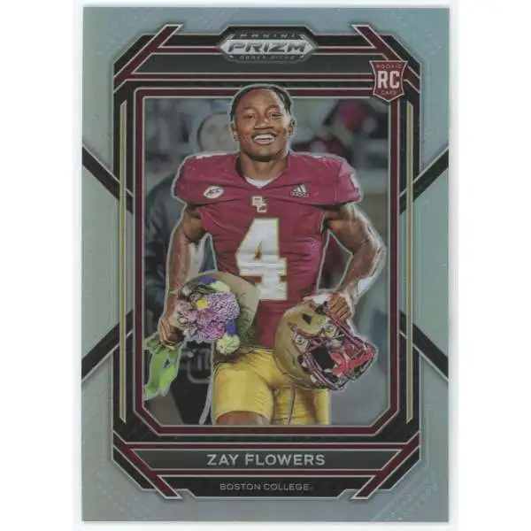 NFL 2023 Panini Prizm Draft Picks Silver Holo Prizm Zay Flowers #143 [Rookie, Image Variation]