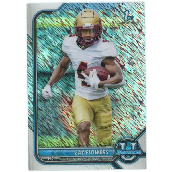 NFL 2022 Bowman U Shimmer Refractor Zay Flowers #26 [Rookie, 1st Bowman]