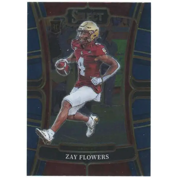 NFL 2023 Panini Select Draft Picks Blue Zay Flowers #17 [Rookie]