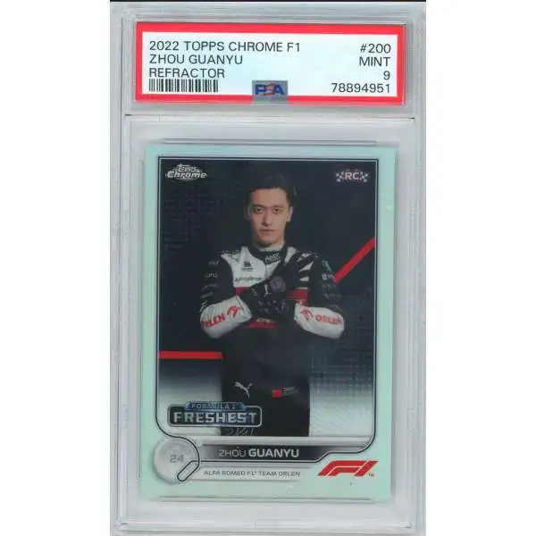 2022 Topps Chrome F1 Rookie Zhou Guanyu #200 [Refractor PSA 9] [PSA 9]