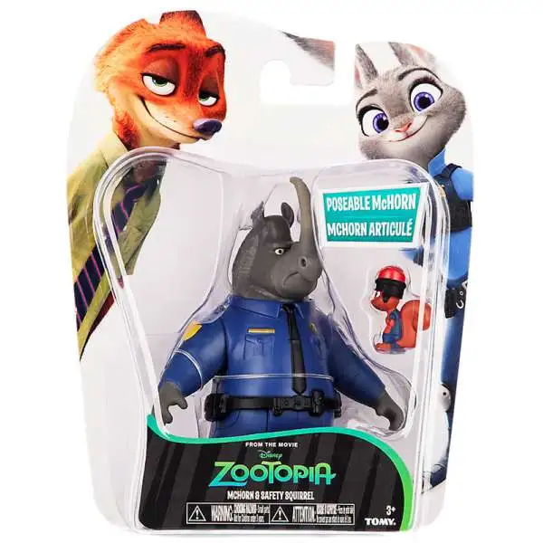 Disney Zootopia McHorn & Saftey Squirrel Mini Figure 2-Pack